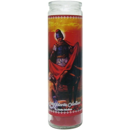- San Martin Caballero Unscented Candle, Red