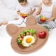 thumbnail image 2 of Bandeja de madera para comida, plato para desayuno, plato para servir, recipiente para aperitivos para bebé, vajilla para niño y niño, 2 of 12