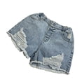 thumbnail image 6 of YunPes Jean Shorts for Teen Girls Ripped Raw Hem High Waist Straight Leg Cute Summer Y2k Denim Shorts with Pockets Versatile Pants, 6 of 8