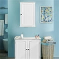 thumbnail image 3 of Yaheetech Armoire de Rangement Murale à 3 Niveaux avec Porte Simple Cuisine/salon, Blanc, 3 of 7