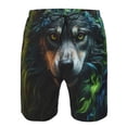 thumbnail image 3 of Vsdgher Realistic Style Colorful Wolf A Men's Beach Shorts, Surfing shorts, Swim trunks, Quick Dry Swim Trunks for Surfing Beach Fun -X-Large, 3 of 6