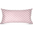 thumbnail image 2 of Pink Plaid Gingham Texture Body Pillow Cover with Zipper, Soft and Cozy Fuzzy Fleece Body Pillow Case Cover 21 x 54 in, Plush Long Body Pillow Pillowcase for Fall and Winter Home Decor Gifts, 2 of 7