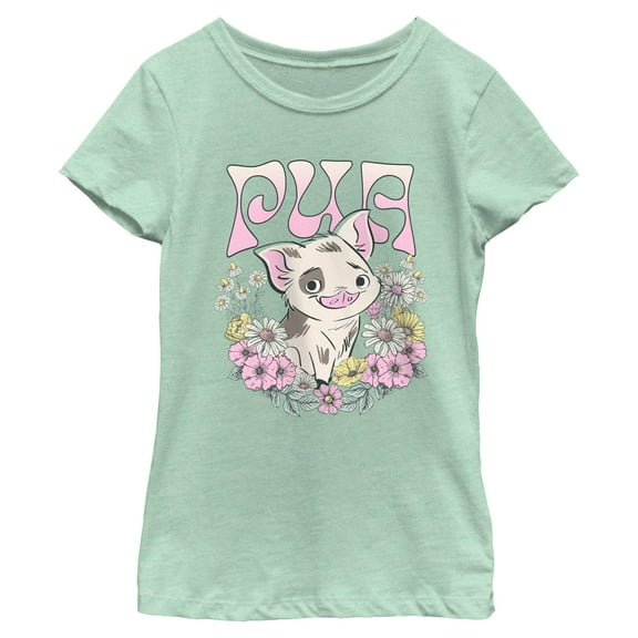 Girl's Disney Flowery Pua Graphic T-Shirt