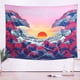 thumbnail image 4 of Tapiz de olas Tapiz de paisaje de atardecer Tapiz de cabecera Tapiz de fondo 180*230cm, 4 of 5