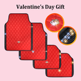 thumbnail image 3 of Bling Car Floor Mats, PVC Leather Anti-Slip Automative Floor Mats with Shining Diamond Rhinestone Crown, Sparkly Glitter Crystal Carpet, Universal Fit Automotive SUV, Sedan, Van, 4pcs for Girl Woman, 3 of 7