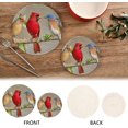 thumbnail image 4 of SKYSONIC Winter Cardinals Bluebirds Pot Holders Trivets, 2 Pcs Heat Resistant Trivets,Tree Branch Cotton Thread Weave Mats for Hot Pads Pans Pot Bowl Teapot for Kitchen Decor, 4 of 7