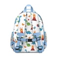 thumbnail image 3 of White Dinosaurs Volcanoes Birds Pattern Backpack for School,Cute School Bag,Schoolbag with Adjustable Shoulder Straps & Padded Back,15.25"x11.5"x5.25", 3 of 5
