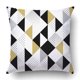 thumbnail image 1 of Funda de almohada ABPHQTO Triángulo Blanco y Negro dorado 50x50 cm, 1 of 2