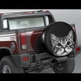 thumbnail image 2 of PISONIC Funny Cat Black Spare Tire Cover Weatherproof Universal Wheel Protectors for RV Camper Travel Trailer SUV Truck 17 inch, 2 of 7