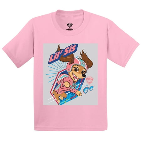 

Paw Patrol Lil Sis Liberty Tee with Skye - 3T 4T 5T Age 3 4 5 Years Old - Paw Patrol Tee Toddler Girls for Sisters