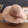 thumbnail image 5 of TRUBKH Sunhat Women with Band for Men Women Hat Adjustable Mesh Hat Outdoor Hat Straw Hat Oversized Beach Hat Shapeable Brim Travel Straw Cap Lightweight Hat Summer Boho Hat Pink A, 5 of 5