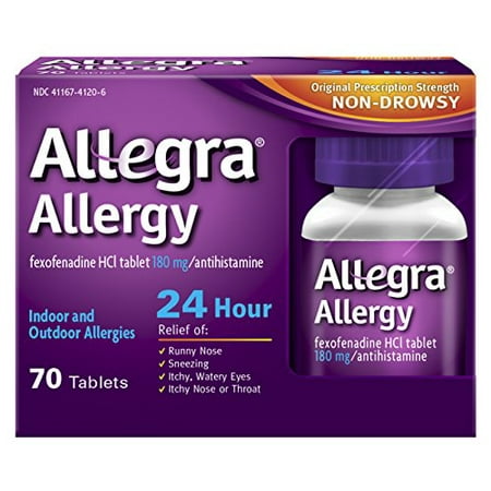 Allegra Adult 24 Hour Allergy Tablets, 180Mg, 70