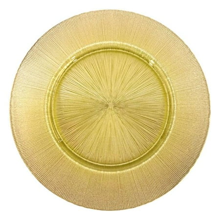 

Red Pomegranate Collection 2694-0 13 in. Ritz Glitter Charger Plates Gold - Set of 12