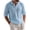 Light Blue, variant on TOUMENY Men Linen Shirts Casual Long Sleeve Lightweight Breathable Shirt Solid Button Down Loose Fit Vacation Beach Summer Fall Tops Black L