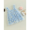 thumbnail image 3 of Bagilaanoe Toddler Baby Girl Summer Dress Sling Sleeveless Daisy Print A-line Tulle Princess Dresses 6M 12M 2T 3T 4T 5T Kids Casual Swing Sundress, 3 of 9