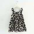 thumbnail image 5 of TAGOLD Summer Girls Sleeveless Suspender Dress Small Daisy Floral Children's Clothing Black 3-4 Years, 5 of 5