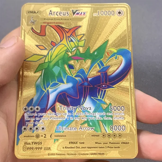 pokemon metal cards arceus Rare Pokmon (13) Holo & Bonus V Card [2] Trinity Charge Search your deck for up to 3 basic Energy cards and attach them to your Pokemon V in any way you like Are Metal Pokmon Cards Real?