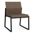 thumbnail image 1 of Gansett Reception Waiting Room Armless Guest Chair / Black Steel / Brown, 1 of 5