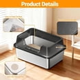 thumbnail image 4 of Studyset Stainless Steel Cat Litter Box, High Sided, Non-Stick, Odor Resistant Metal Litter Pan for Multiple Cats, Anti-Urine Leakage, Easy to Clean, Non-Slip Base, 4 of 7