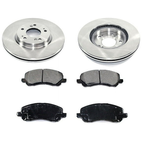 Front Brake Pad and Rotor Kit - Compatible with 2007 - 2012 Dodge Caliber 2008 2009 2010 2011