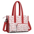 thumbnail image 2 of Teacher Tote Bag,Baseball Word Pattern Teacher Utility Tote Bag,Large Work Tote Bags for Women with Multiple Pockets,Top Zipper Closure,13.8x10.6x6.7 Inch, 2 of 5