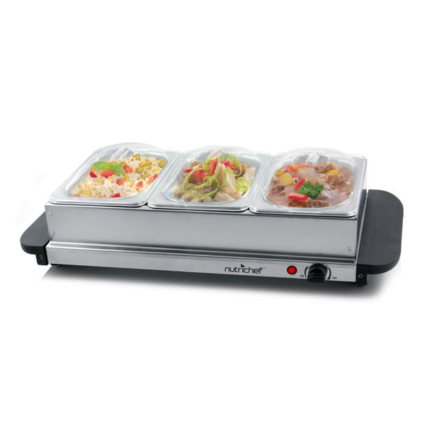 NutriChef PKBFWM33.V7 Food Warming Tray Buffet Server Hot Plate