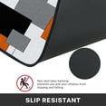 thumbnail image 4 of Orange Geometric Kitchen Rugs and Mats Non Skid Washable Set of 2, Checked Black Grey Kitchen Mats for Floor, Rustic Kitchen Runner Rug, Modern Abstract Kitchen Decor, 4 of 6