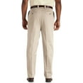 thumbnail image 2 of Oak Hill by DXL Men's Big and Tall Premium Stretch Pleated Twill Pants, Khaki, 44W X 32L, Regular Rise, 2 of 8
