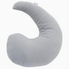 NuAngel Trinity II Washable Organic Cotton Nursing Pillow with Pillowcase, Gray