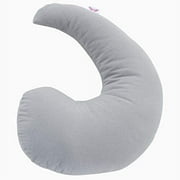 NuAngel Trinity II Washable Organic Cotton Nursing Pillow with Pillowcase, Gray