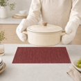 thumbnail image 3 of Unique Bargains 2 Pcs Rectangular Bamboo-like Texture Placemat Wine Red, 3 of 5