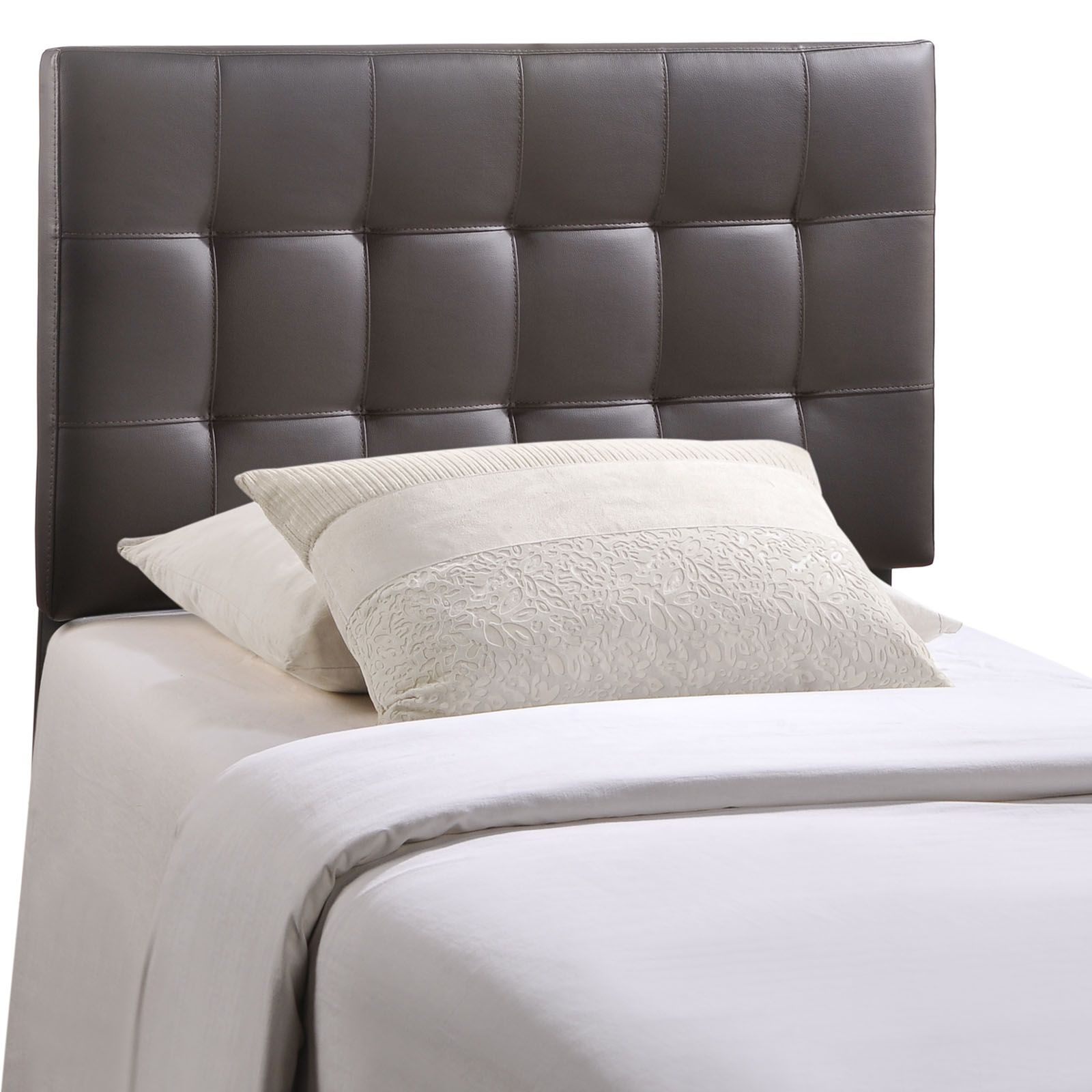 Modway Lily Twin Upholstered Vinyl Headboard in Brown - image 2 of 5