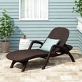 thumbnail image 4 of MIKAEL Weather-Resistant Outdoor Chaise Lounge: Sturdy Patio Poolside Lounge Chair with 3D Wicker Texture, Dark Brown, 4 of 10