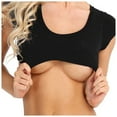 thumbnail image 4 of Sexy Short Sleeve Crop Top For Women Solid Scoop Neck Mini T Shirts Vest Tank, 4 of 7