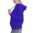 thumbnail image 2 of Honeii Darkblue Pattern Womens Oversized Hoodies Long Sleeve Sweatshirts Pullover Fall Outfits with Pocket-X-Large, 2 of 7
