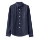 thumbnail image 1 of pstuiky camisas de manga larga para hombre, Camisa informal de manga larga con solapa y botones en color liso para hombre, estilo ejecutivo. Tops de hombre xxl, 1 of 6