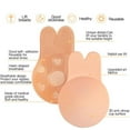 thumbnail image 4 of Women Cute Rabbit Ear Invisible Bra Lifting Chest Stickers Breathable Bio-silicone Nipple Cover Anti-sagging Chest Pad, 4 of 7