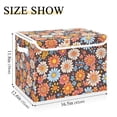thumbnail image 5 of Yayeee Collapsible Cube Storage Bin with Lid Fabric Closet Decorative Basket with Handles, Colorful Flowers, 5 of 7