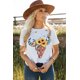 thumbnail image 4 of ABPHQTO Camiseta de mujer con estampado de mezcla azteca amarilla, 4 of 5