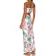 thumbnail image 3 of TRKIYQC Vestido ajustado dividido sin tirantes para mujer, gradiente/color sólido/estampado floral cintura hueca fruncida sin mangas sin espalda falda larga TRKIYQC Casual, 3 of 5