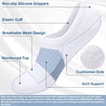 thumbnail image 4 of 12 Pairs No Show Socks Womens Cushioned Low Cut Athletic Hidden Liner for Sneakers Ankle Invisible Running Socks(Black), 4 of 5