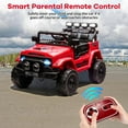 thumbnail image 5 of Lumiparty Kids 12V Kids Ride On Car for Kids, Electric Truck Ride On Toys for Ages 3-8 Years, with 5MPH Max Speed, Remote Control, Accelerator Pedal, Treaded Tires, Music and Story, Red, 5 of 7