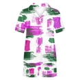 thumbnail image 4 of Qiopertar Liquidation à Moins de 5$ Blouse Décontractée Imprimée Col Rabattu Manches Courtes Mode Short Ensemble Pyjama Grandes Économies de Vacances!, 4 of 4
