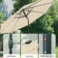 thumbnail image 5 of Autlaycil 10 FT Patio Umbrella with Steel Tilt and Crank, Includes 32 Solar LED Lights, Khaki, 5 of 7