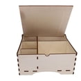 thumbnail image 1 of Wooden Keepsake Box, Nature Grain Sturdy Lightweight Flip Top Assembly Box  for Stationery Small Items, 1 of 7