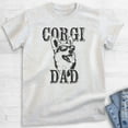thumbnail image 2 of Corgi Dad T-shirt, Unisex Men's Shirt, Corgi Owner, Best Dog Dad Gift, Heather Ash, Medium, 2 of 6
