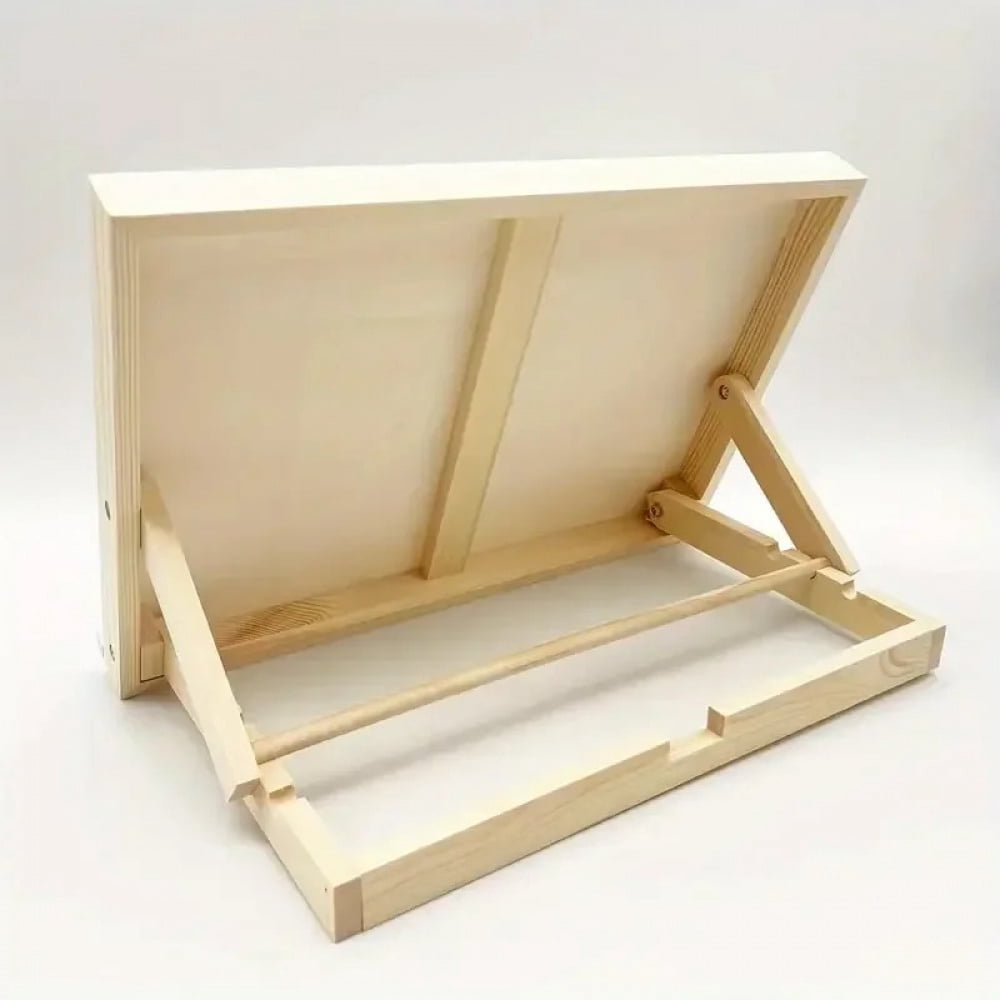 Foldable Wooden Art Stand With Tilted Writing Board Portable Desktop Painting Easel Drawing Supplies Office School