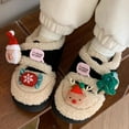 thumbnail image 2 of EnJoCho Clearance Cartoon Furry Slippers Women Christmas Slippers Holiday Slipper House Shoes Slipper for Women Fuzzy Outdoor Indoor Bedroom Slippers Adult Family Winter Warm Comfy Indoor Slippers, 2 of 6