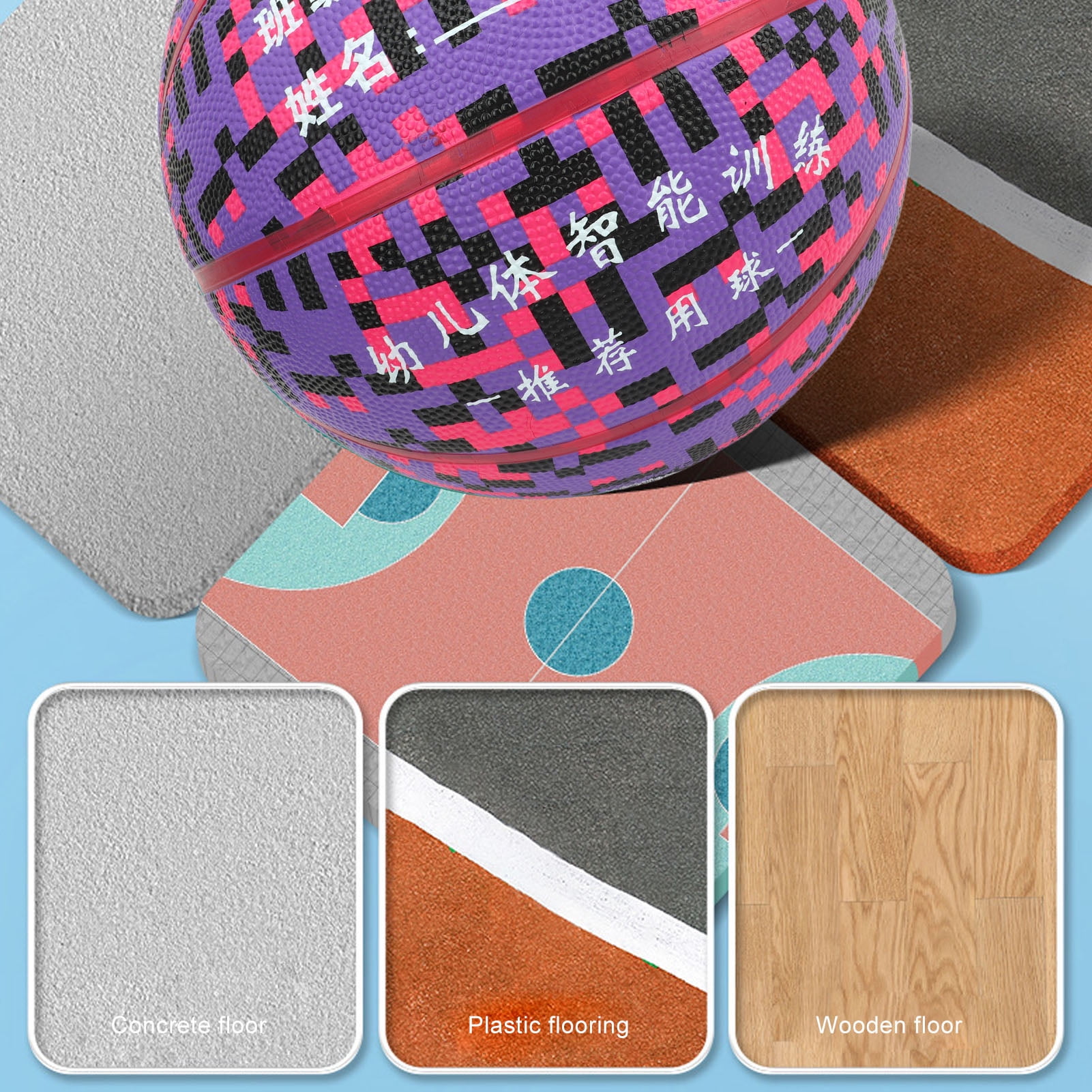 Riousery Premium Rubber Size 5 Basketball for Kids Youth Indoor Outdoor Training Game Play Deep Channel Easy Grip (27.5 inches / 69.85 cm) Ships Deflated, Great for School & Gym