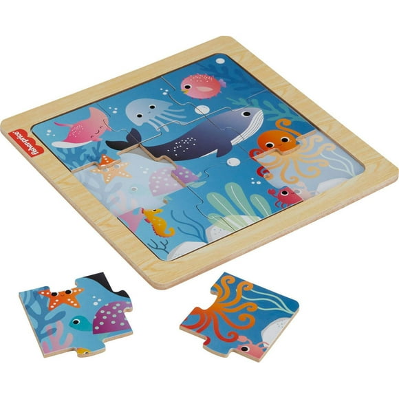 Fisher-Price Wooden Jigsaw Puzzle Ocean Sea Theme